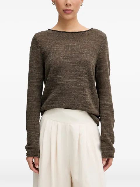 Marc O'Polo boat-neck slub-knit sweater Green 5000014412