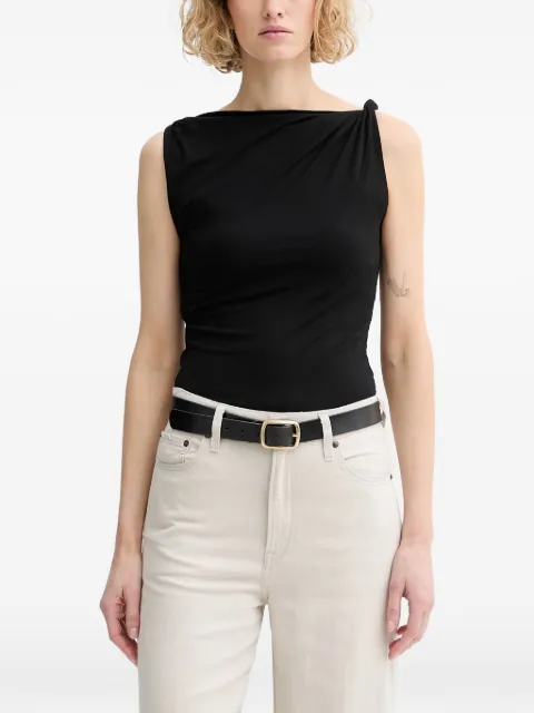 Marc O'Polo draped-shoulder sleeveless top Black 5000014099