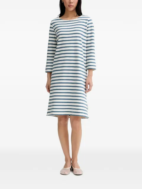 Marc O'Polo horizontal-stripe three-quarter-sleeve dress White 5000014189