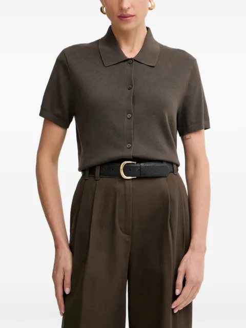 Marc O'Polo short-sleeve button-up cardigan Brown 5000014408