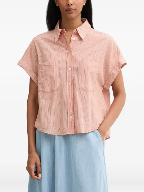 Marc O'Polo striped short-sleeve shirt Orange 5000014038