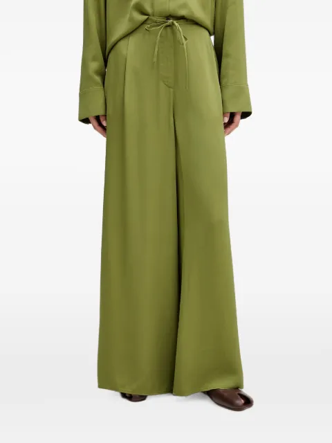 Marc O'Polo pleated drawstring palazzo pants Green 5000014351