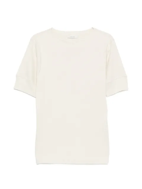 LEMAIRE ribbed-knit short-sleeved T-shirt Neutrals TS0038LJ1030