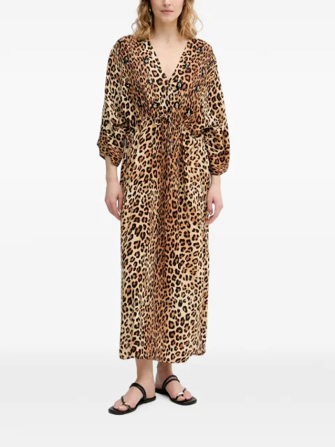 Lola Casademunt leopard-print sequin-embellished maxi dress Brown LS2616021