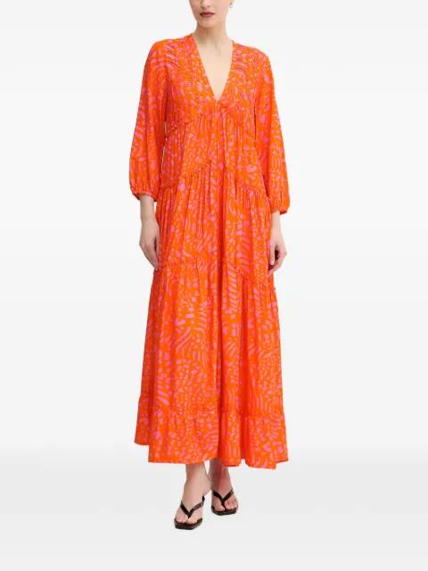 Lola Casademunt sequin-embellished tiered maxi dress Orange LS2616079
