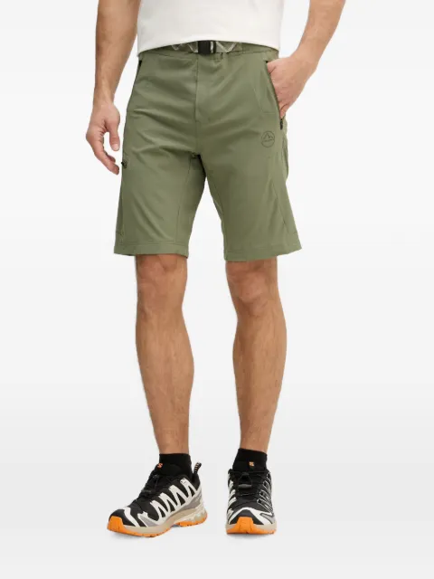 La Sportiva logo-print belted shorts Green ZAHS024