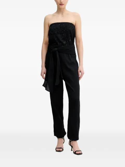 Lola Casademunt bead-embellished strapless jumpsuit Black LS2616023