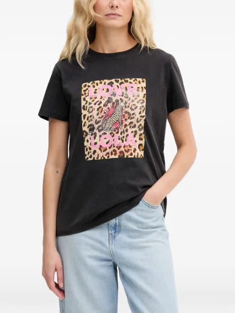 Lola Casademunt Love Lola leopard-print T-shirt Grey LS2615105