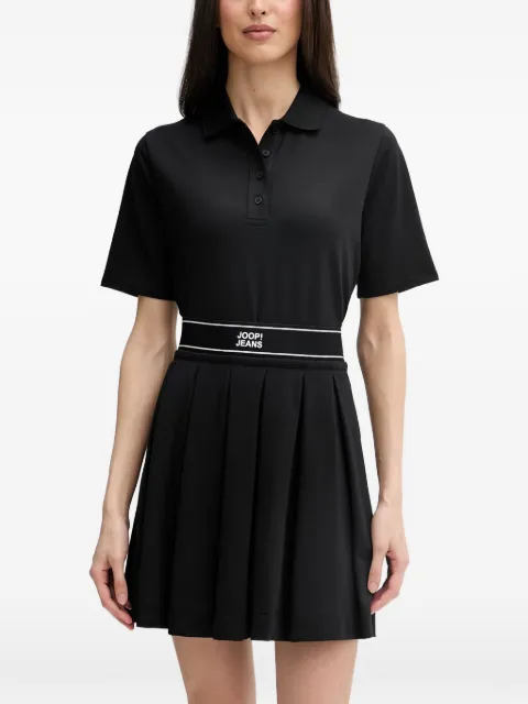 Joop! Talena logo-waistband polo-collar top Black 30100660