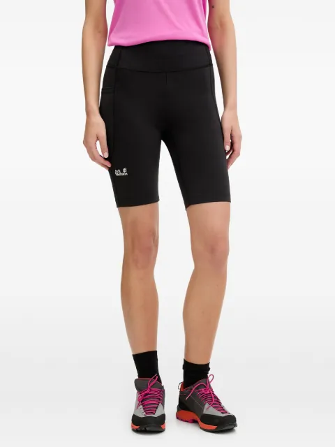 JACK WOLFSKIN logo-print cycling shorts Black A65788