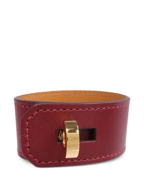 Hermès Pre-Owned Hip Hop leather bracelet Red RREDGHW