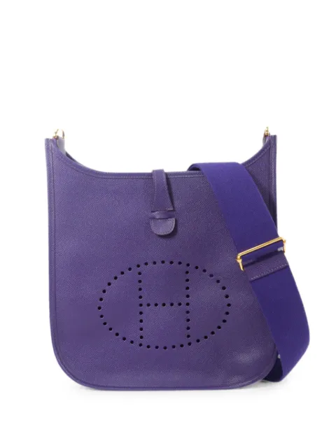 Hermès Pre-Owned PM Evelyne calfskin shoulder bag Purple T9KGHW