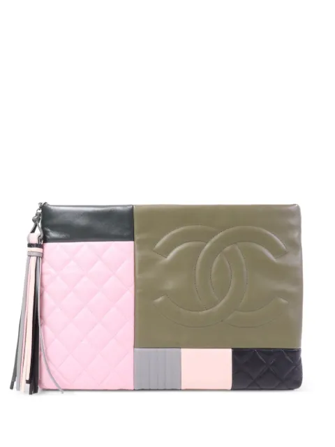 CHANEL Pre-Owned interlocking-CC clutch bag Black CLUTCH