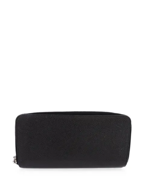 Louis Vuitton Pre-Owned Taiga Zippy Vertical wallet Black M32822