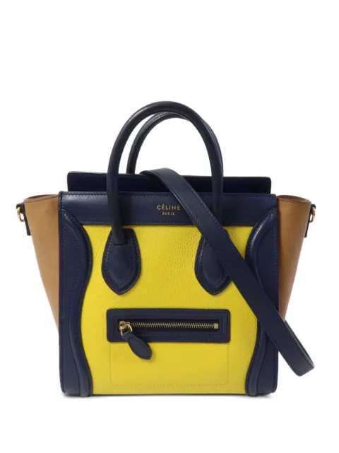 Celine Pre-Owned Nano Luggage leather tote bag Yellow NANOLUGGAGE