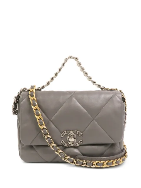 CHANEL Pre-Owned 19 CC turn-lock tote bag Grey AS1160