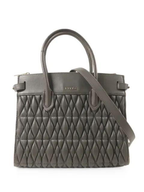 Furla quilted leather tote bag Grey 2WAYSHOULDER