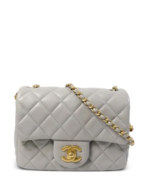 CHANEL Pre-Owned quilted CC turn-lock shoulder bag Grey AS1786
