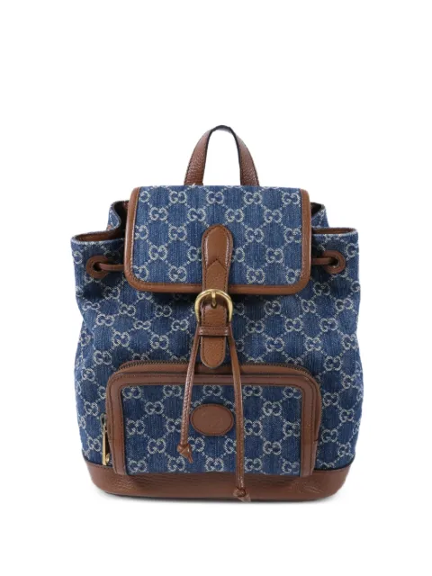 Gucci Pre-Owned GG-monogram backpack Blue 674147