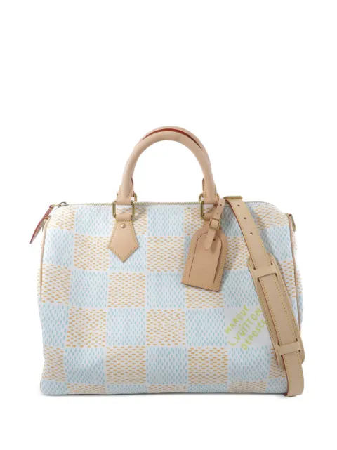 Louis Vuitton Pre-Owned Speedy Bandouli(re Damier Heritage tote bag White N40689