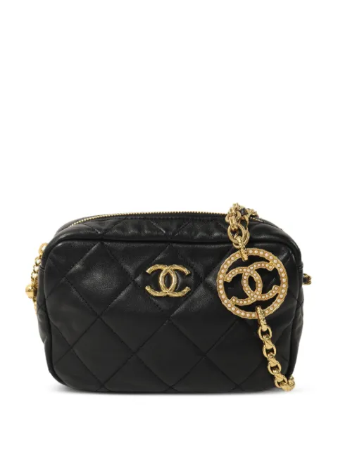 CHANEL Pre-Owned CC quilted shoulder bag Black AS3383