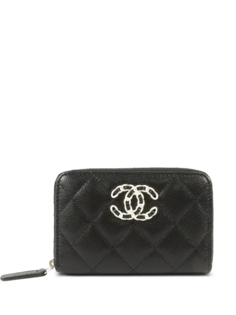 CHANEL Pre-Owned interlocking-CC wallet Black AP3716