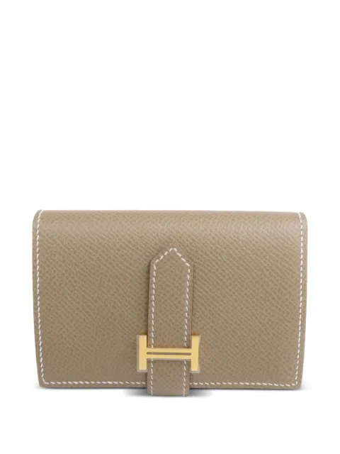 Hermès Pre-Owned Bearn Mini Epsom leather wallet Neutrals ZETOUPE