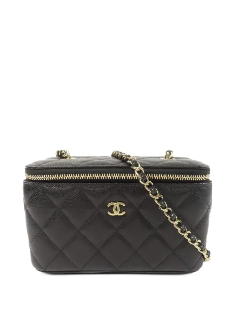 CHANEL Pre-Owned CC-plaque shoulder bag Black AP3034