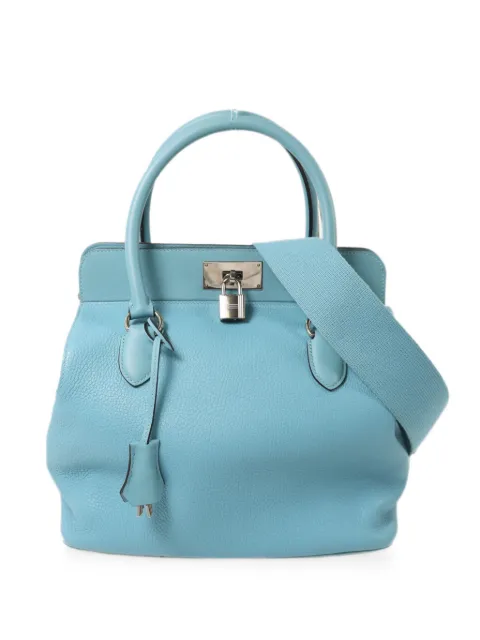 Hermès Pre-Owned 26 Toolbox Clemence tote bag Blue X3ZPHW