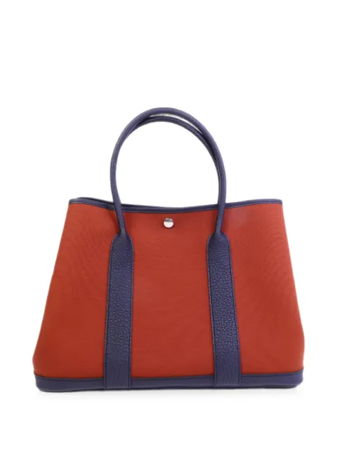 Hermès Pre-Owned Garden Party canvas tote bag Orange Z6C76