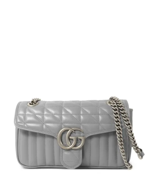 Gucci Pre-Owned GG Marmont chain shoulder bag Grey 443497