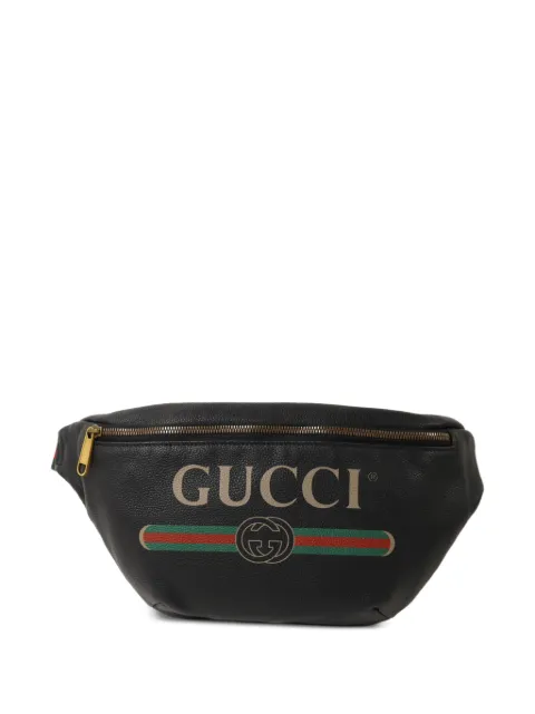 Gucci Pre-Owned GG logo-print belt bag Black 530412