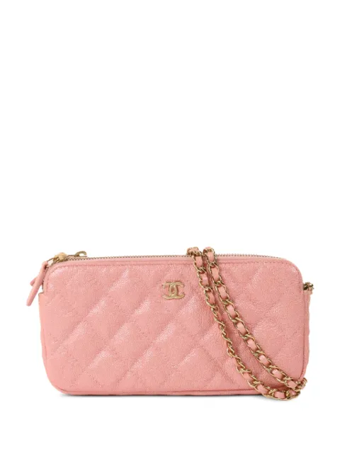CHANEL Pre-Owned quilted shoulder bag Pink CHAINSHOULDER