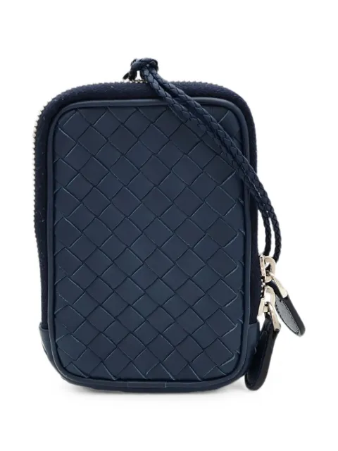 Bottega Veneta Pre-Owned Intrecciato zip-around pouch Blue 217589