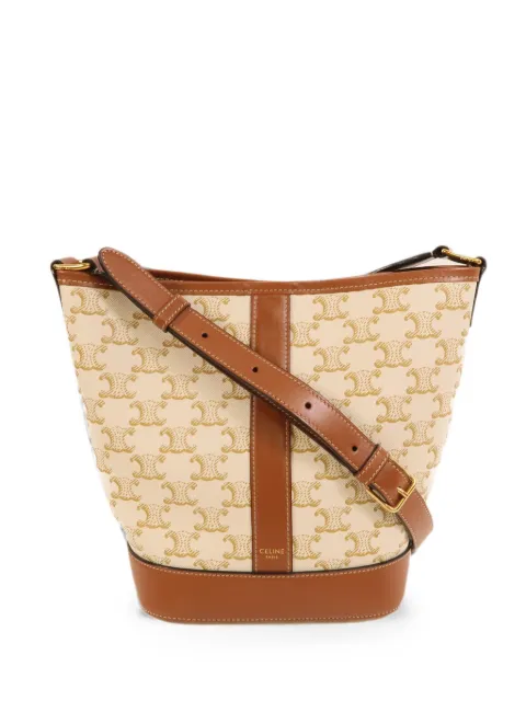 Celine Pre-Owned Triomphe bucket bag Neutrals TRIOMPHESMALLBUCKETBAG