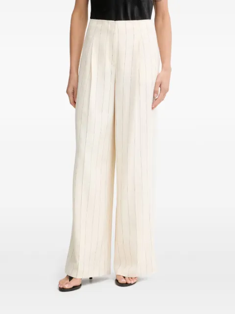 Marc Aurel pinstripe-print tailored trousers Neutrals 1302B11177