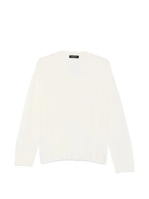 Fabiana Filippi V-neck ribbed-trim sweater Neutrals MAD216F015