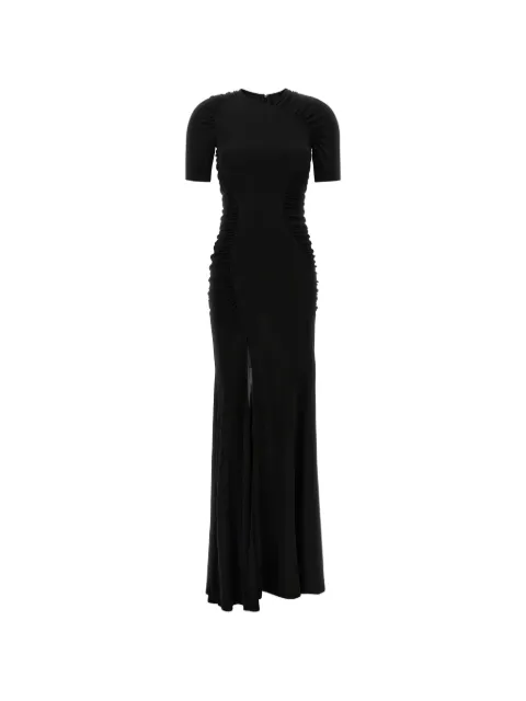 Victoria Beckham Curling ruched-detail maxi dress Black 1326WDR007375A