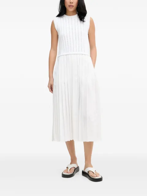 Iceberg pleated midi dress White H0510324