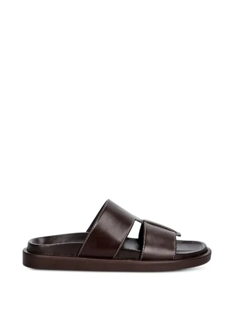 JONAK PARIS Westminster contrast-stitch leather sandals Brown 3600014