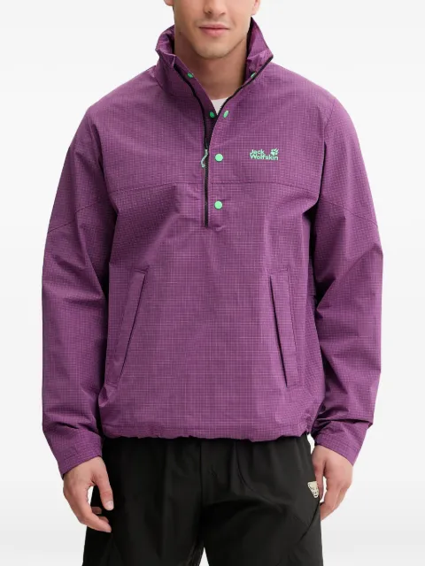 JACK WOLFSKIN grid-pattern jacket Purple A65898
