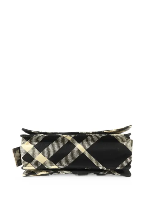 Burberry Pre-Owned plaid-pattern crossbody bag Black 80950151