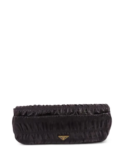Prada Pre-Owned Gaufre clutch bag Black BP0483