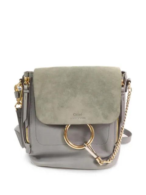 Chloé Vintage Faye ring-detail backpack Blue FAYEBACKPACK
