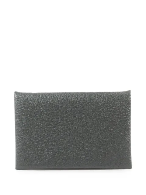 Hermès Pre-Owned 2024 Calvi card case Black W89X9PHW