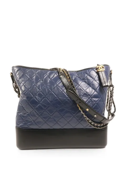 CHANEL Pre-Owned Gabrielle quilted shoulder bag Blue GABRIELLELARGE