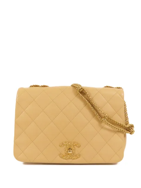 CHANEL Pre-Owned CC diamond-quilted shoulder bag Neutrals CHAINSHOULDERBAG