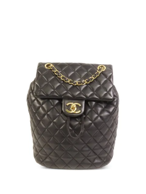 CHANEL Pre-Owned CC turn-lock quilted backpack Black BACKPACK