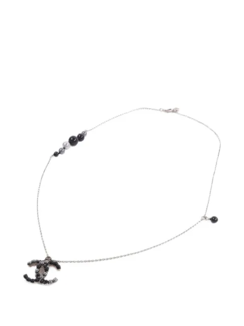 CHANEL Pre-Owned CC faux-pearl necklace Silver NECKLACE