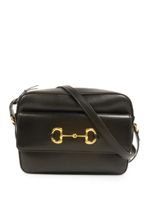Gucci Pre-Owned small Horsebit 1955 leather shoulder bag Black 645454